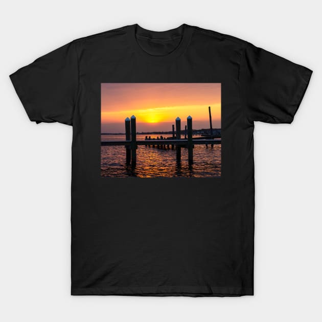 Sunset at the Jersey Shore T-Shirt by fparisi753